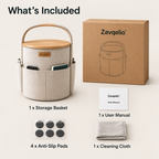 HaloNest Storage Side Table Multi-Pocket Organizer & Modern Side Table for Bedroom and Living Room