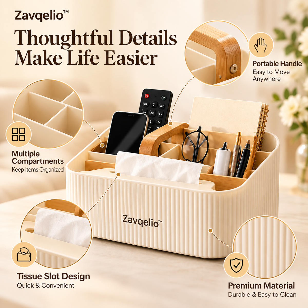 HavenNest Multi-Function Home Organizer