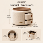 Nestora Storage Ottoman Side Table