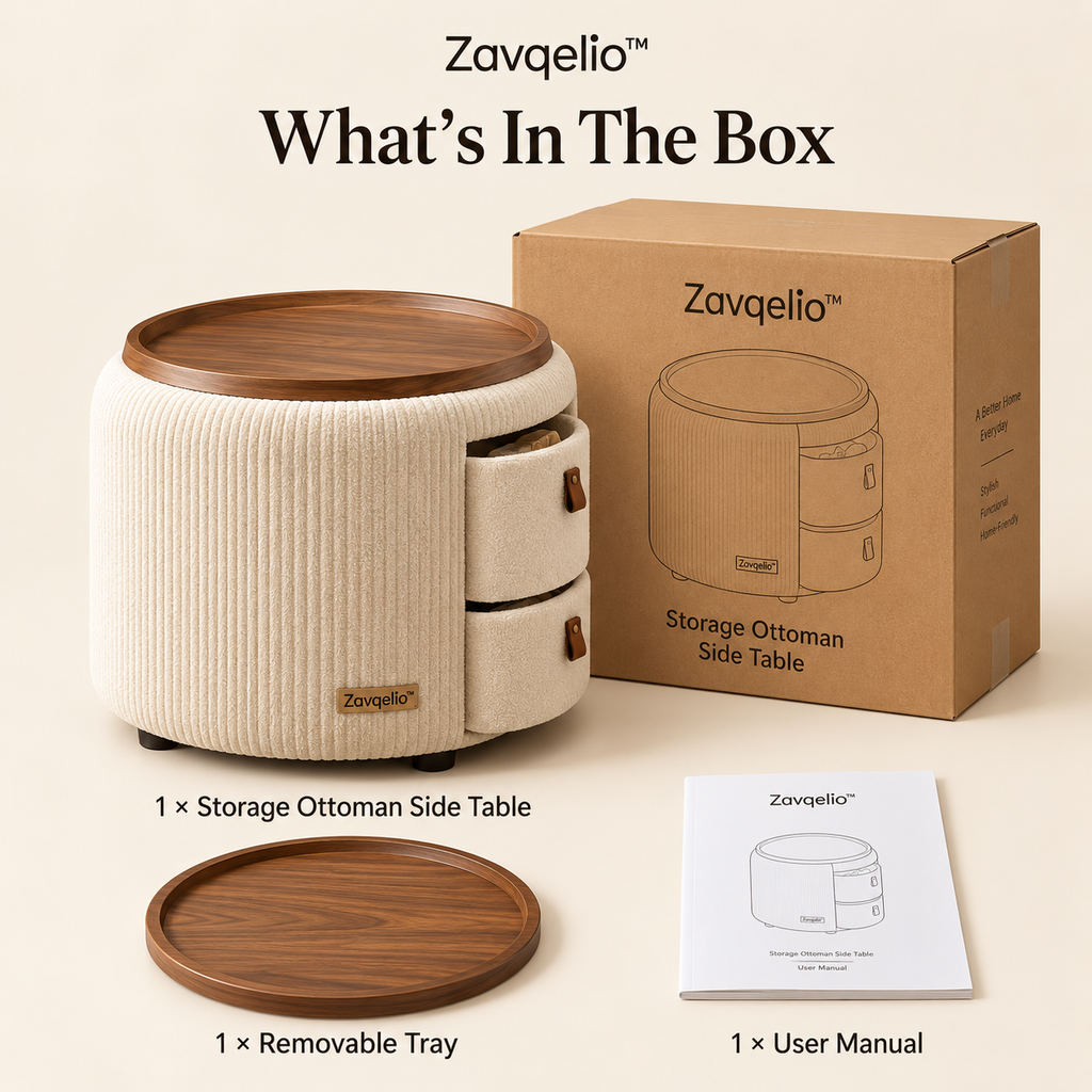 Nestora Storage Ottoman Side Table