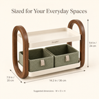 NestArc Two-Tier Desktop Organizer with Felt Bins
