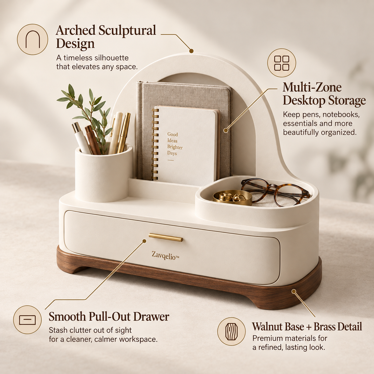Arched Haven Desktop Organizer