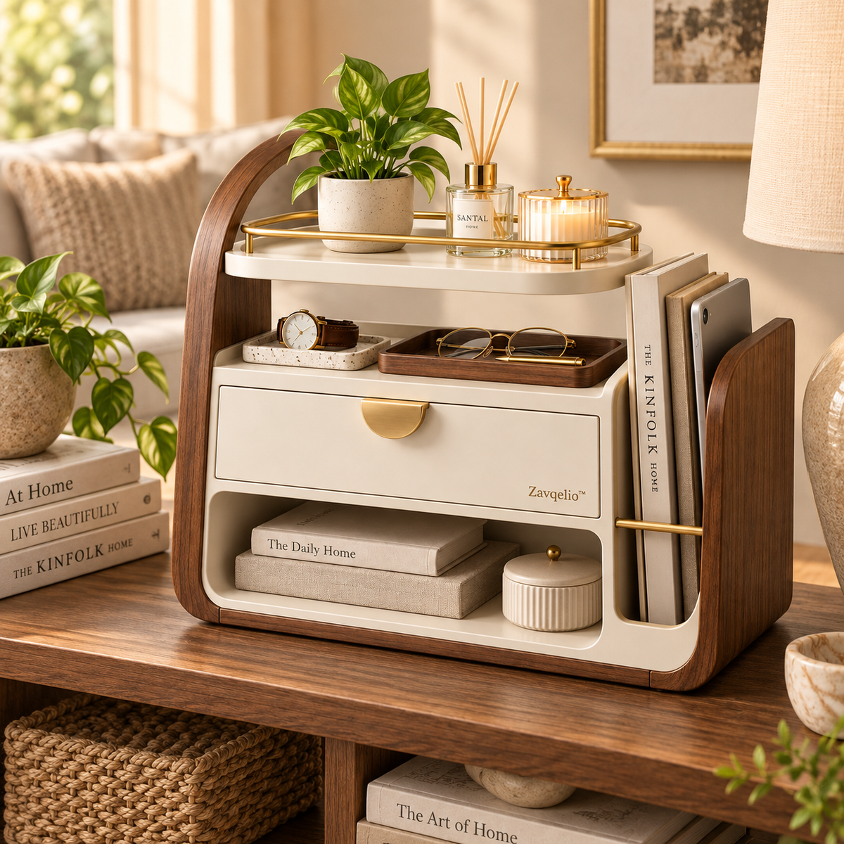 Arched Multi-Zone Desktop Organizer